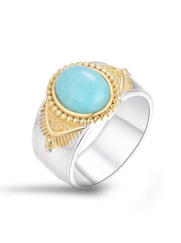 Nomad Vergulde ring met edelsteen