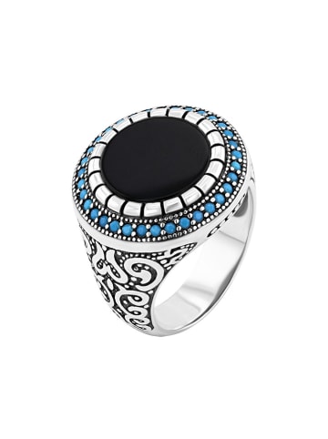 Nomad Zilveren ring met edelstenen