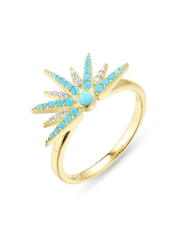 Les Favorites Vergulde ring met siersteen