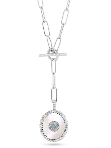 Nomad Silber-Halskette mit Anhänger - (L)39 cm