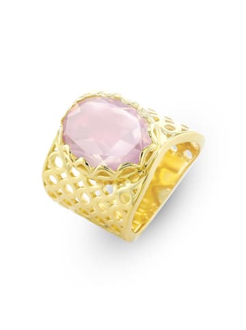 Nomad Vergulde ring met edelsteen