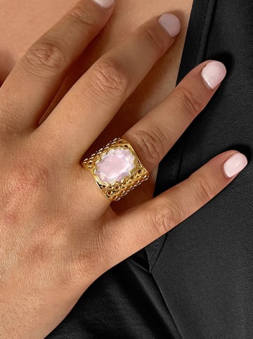 Nomad Vergold. Ring mit Edelstein