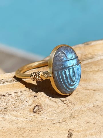 Nomad Vergold. Ring mit Edelstein