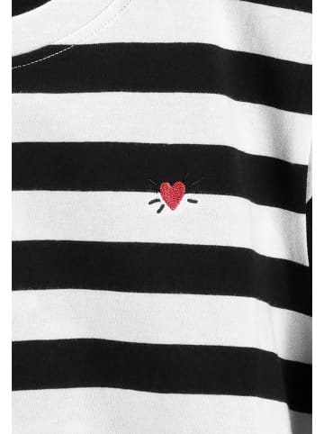 Sublevel Shirt in Weiß/ Schwarz