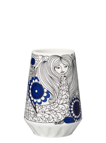 Arabia Vase ''Pastoraali'' in Weiß/ Blau - (H)13 cm