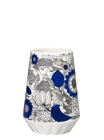 Arabia Vase ''Pastoraali'' in Weiß/ Blau - (H)13 cm