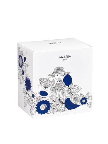 Arabia Vase ''Pastoraali'' in Weiß/ Blau - (H)13 cm