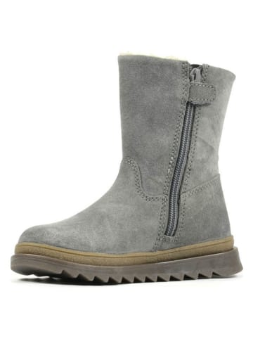 Richter Shoes Leder-Winterstiefel "Anna" in Grau
