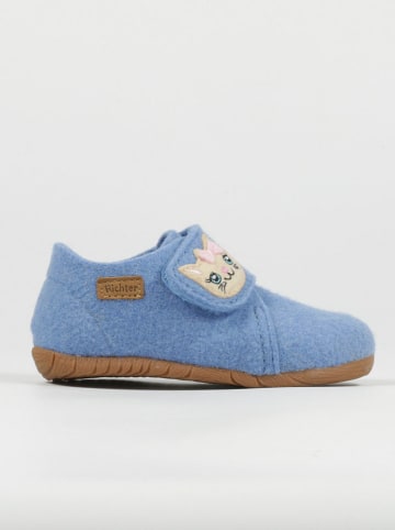 Richter Shoes Hausschuhe "Filzi" in Hellblau