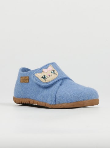Richter Shoes Hausschuhe "Filzi" in Hellblau