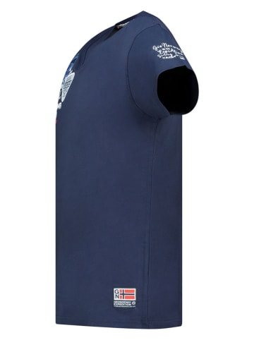 Geographical Norway Koszulka "Jademora" w kolorze granatowym