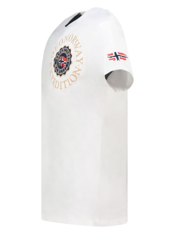 Geographical Norway Koszulka "Jeganto" w kolorze białym