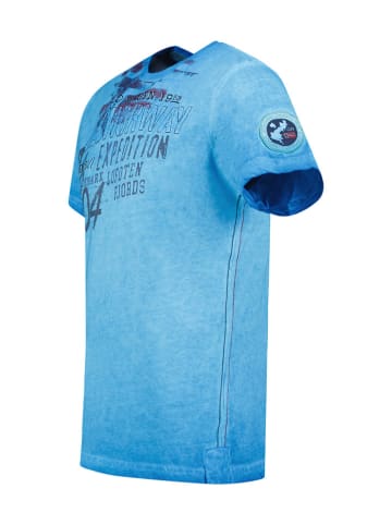 Geographical Norway Shirt "Jelegant" in Blau