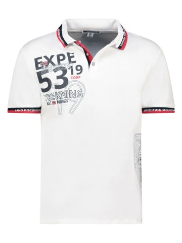 Geographical Norway Koszulka polo "Krug" w kolorze białym