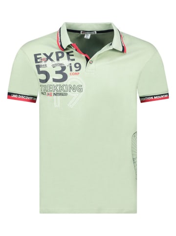 Geographical Norway Koszulka polo "Krug" w kolorze zielonym