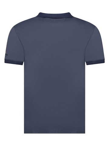 Geographical Norway Koszulka polo "Slub" w kolorze granatowym