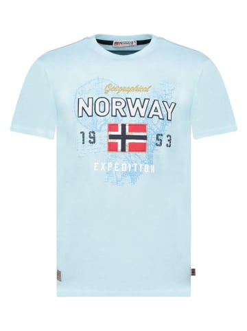 Geographical Norway Shirt "Juitre" in Hellblau