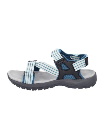 CMP Leren trekkingsandalen "Khalys" blauw/lichtblauw/lichtroze