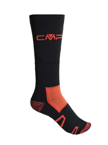 CMP Trekkingsocken "Thermolite Medium"  in Schwarz/ Orange