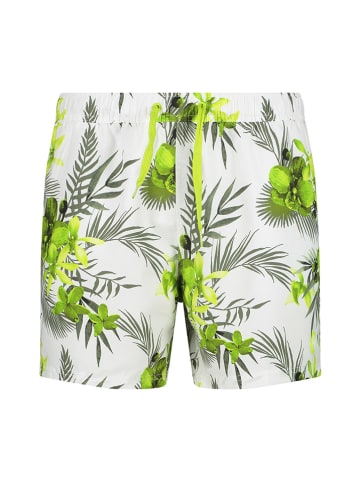 CMP Badeshorts in Weiß/ Grün