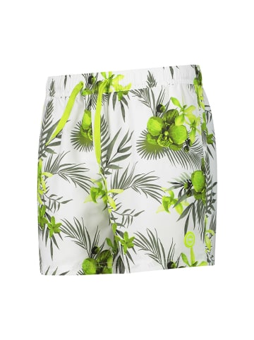CMP Badeshorts in Weiß/ Grün