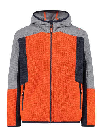 CMP Fleecejacke in Orange/ Grau/ Anthrazit