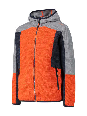 CMP Fleecejacke in Orange/ Grau/ Anthrazit
