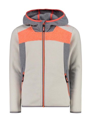 CMP Fleecejacke in Beige/ Grau/ Orange