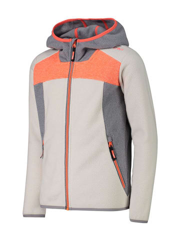CMP Fleecejacke in Beige/ Grau/ Orange