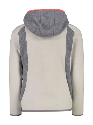 CMP Fleecejacke in Beige/ Grau/ Orange