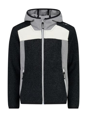 CMP Fleecejacke in Schwarz/ Grau/ Weiß