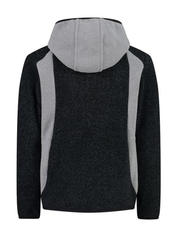 CMP Fleecejacke in Schwarz/ Grau/ Weiß
