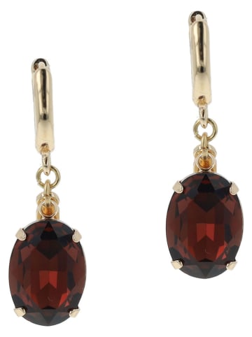 Otazu Vergold. Creolen mit Kristallen