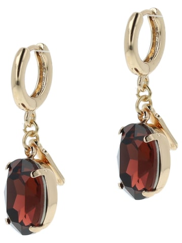 Otazu Vergulde creolen met kristallen