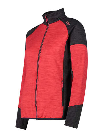 CMP Fleecejacke in Schwarz/ Rot