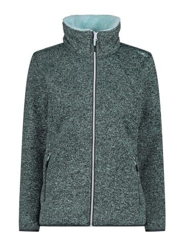 CMP Fleecejacke in Türkis/ Schwarz