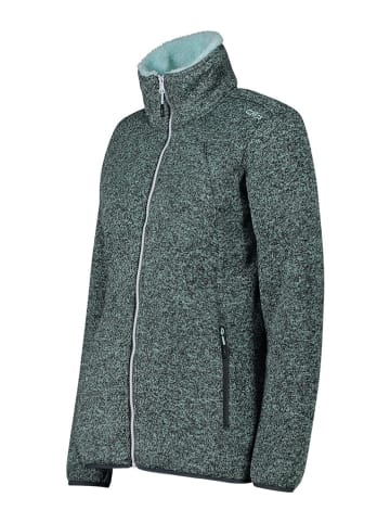 CMP Fleecejacke in Türkis/ Schwarz