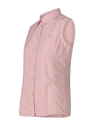 CMP Funktionsbluse in Rosa/ Weiß