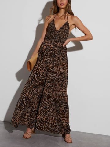 Milan Kiss Kleid in Hellbraun/ Schwarz