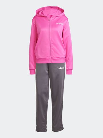 adidas 2tlg. Outfit in Grau/ Pink