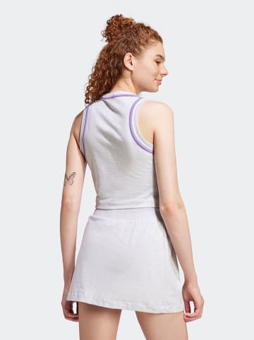 adidas Top in Hellgrau/ Lila
