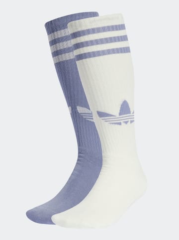 adidas 2er-Set: Socken in Creme/ Lila