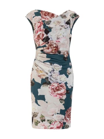 SWING Kleid in Blau/ Creme