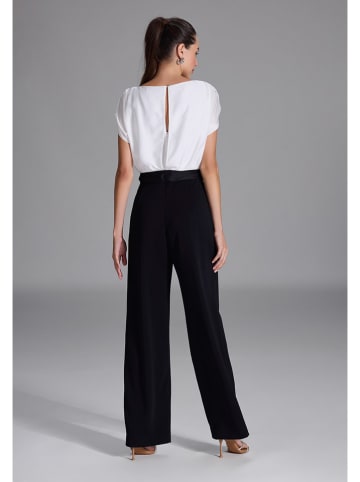 SWING Jumpsuit zwart/wit