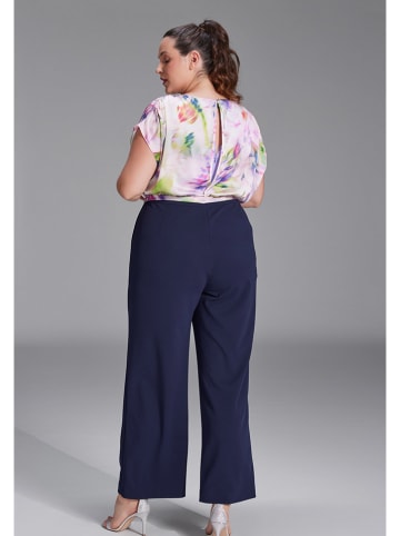 SWING Jumpsuit in Dunkelblau/ Pink