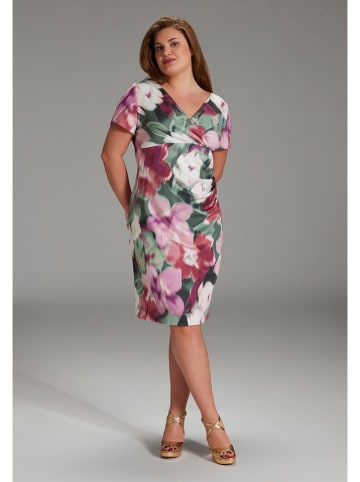 SWING Jurk groen/roze