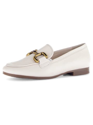 Gabor Leren mocassins wit