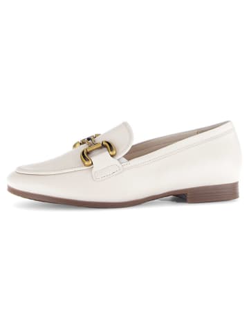 Gabor Leren mocassins wit