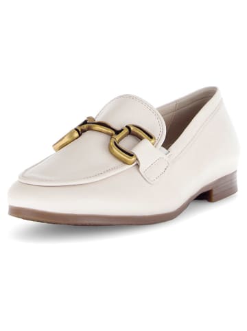 Gabor Leren mocassins wit