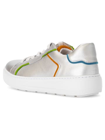 Gabor Leren sneakers zilverkleurig/meerkleurig